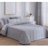 Colcha Bouti Jacquard Para Invierno Con Relleno Suances Gris Para Cama De 90 Cm