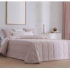 Colcha Bouti Jacquard Para Invierno Con Relleno Suances Rosa Para Cama De 90 Cm