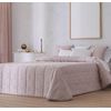 Colcha Bouti Jacquard Para Invierno Con Relleno Suances Rosa Para Cama De 90 Cm