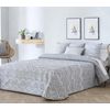 Bouti Jacquard Bilbao Gris De Diseño Colcha Acolchada Con Relleno De 100 Gr Para Cama De 135 Cm