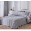 Colcha Bouti Jacquard Para Invierno Con Relleno Suances Gris Para Cama De 160 Cm