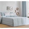 Edredon Conforter Jacquard Somo Turquesa Para Cama De 90 Cm