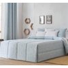 Edredon Conforter Jacquard Somo Turquesa Para Cama De 90 Cm