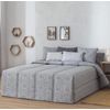 Edredon Conforter Jacquard Somo Gris Para Cama De 105 Cm