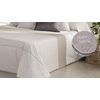 Edredon Estampado Jacquard Corinto Beig Con Reverso Sherpa Para Cama De 105 Cm