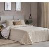 Edredon Jacquard Morella Beig Con Reverso Sherpa Para Cama De 105 Cm