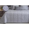 Edredon Jacquard Morella Gris Con Reverso Sherpa Para Cama De 105 Cm