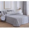 Edredon Jacquard Suances Gris Con Reverso Sherpa Para Cama De 105 Cm