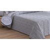 Edredon Jacquard Suances Gris Con Reverso Sherpa Para Cama De 105 Cm