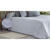 Edredon Jacquard Avila Gris Con Reverso Sherpa Para Cama De 135 Cm