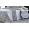 Edredon Estampado Jacquard Belmonte Gris Con Reverso Sherpa Para Cama De 135 Cm