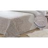 Edredon Estampado Jacquard Granada Beig Con Reverso Sherpa Para Cama De 135 Cm