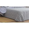 Edredon Jacquard Somo Gris Con Reverso Sherpa Para Cama De 135 Cm