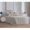 Edredon Jacquard Suances Beig Con Reverso Sherpa Para Cama De 135 Cm