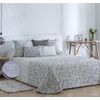 Edredon Estampado Jacquard Ceuta Gris Con Reverso Sherpa Para Cama De 150 Cm