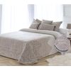 Edredon Estampado Jacquard Granada Beig Con Reverso Sherpa Para Cama De 150 Cm