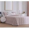 Edredon Jacquard Suances Rosa Con Reverso Sherpa Para Cama De 150 Cm