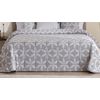 Colcha Bouti Jacquard Deva Con Relleno De 100 Gr Gris Para Cama De 90 Cm