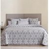 Colcha Bouti Jacquard Deva Con Relleno De 100 Gr Gris Para Cama De 90 Cm