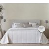 Edredon Jacquard Jucar Blanco Con Reverso Sherpa Para Cama De 105 Cm