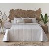 Edredon Jacquard Manises Beig Con Reverso Sherpa Para Cama De 105 Cm