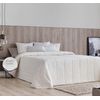 Edredon Jacquard Pedraza Blanco Con Reverso Sherpa Para Cama De 105 Cm