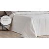 Edredon Jacquard Pedraza Blanco Con Reverso Sherpa Para Cama De 105 Cm