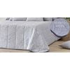 Edredon Jacquard Manises Gris Con Reverso Sherpa Para Cama De 135 Cm