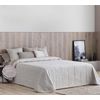 Edredon Jacquard Pedraza Beig Con Reverso Sherpa Para Cama De 135 Cm