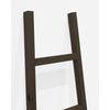 Escalera Herm De Madera Negra Envejecida Hecha A Mano - 150x50cm