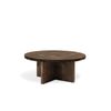 Mesa De Centro Tokyo I, Madera Natural Nogal Hecha A Mano - 80cm