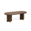 Mesa De Centro Tokyo Ii Madera Natural Nogal Hecha A Mano - 120cm