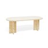 Mesa De Comedor Curva Tokyo De Madera Natural Hecha A Mano - 160cm