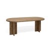 Mesa De Comedor Curva Tokyo De Madera Envejecida Hecha A Mano - 180cm