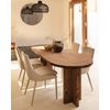 Mesa De Comedor Curva Tokyo De Madera Nogal Hecha A Mano - 160cm