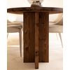 Mesa De Comedor Curva Tokyo De Madera Nogal Hecha A Mano - 160cm