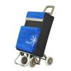 Carro Carrito De Compra Con Bolsa Termo Plegable Ligero 100x41x33cm 4 Ruedas Color Azul