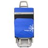 Carro Carrito De Compra Con Bolsa Termo Plegable Ligero 100x41x33cm 4 Ruedas Color Azul