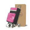 Carro Carrito De Compra Con Bolsa Termo Plegable Ligero 100x41x33cm 4 Ruedas Color Rosa