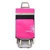 Carro Carrito De Compra Con Bolsa Termo Plegable Ligero 100x41x33cm 4 Ruedas Color Rosa