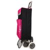 Carro Carrito De Compra Con Bolsa Termo Plegable Ligero 100x41x33cm 4 Ruedas Color Rosa