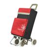 Carro Carrito De Compra Con Bolsa Termo Plegable Ligero 100x41x33cm 4 Ruedas Color Rojo