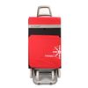 Carro Carrito De Compra Con Bolsa Termo Plegable Ligero 100x41x33cm 4 Ruedas Color Rojo