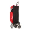 Carro Carrito De Compra Con Bolsa Termo Plegable Ligero 100x41x33cm 4 Ruedas Color Rojo