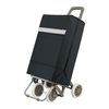 Carro Carrito De Compra Plegable Ligero 100x41x33cm 4 Ruedas Color Negro