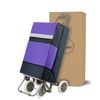 Carro Carrito De Compra Plegable Ligero 100x41x33cm 4 Ruedas Color Morado-negro