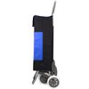 Carro Carrito De Compra Plegable Ligero 100x41x33cm 4 Ruedas Color Azul-negro