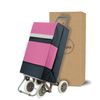 Carro Carrito De Compra Plegable Ligero 100x41x33cm 4 Ruedas Color Rosa-negro