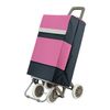 Carro Carrito De Compra Plegable Ligero 100x41x33cm 4 Ruedas Color Rosa-negro