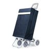 Carro Carrito De Compra Plegable Ligero 100x41x33cm 4 Ruedas Color Negro